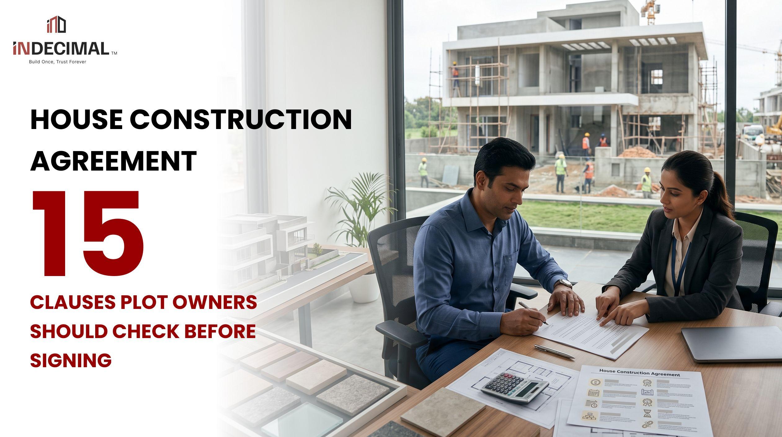 House Construction Agreement: 15 Clauses Plot Owners Should Check Before Signing