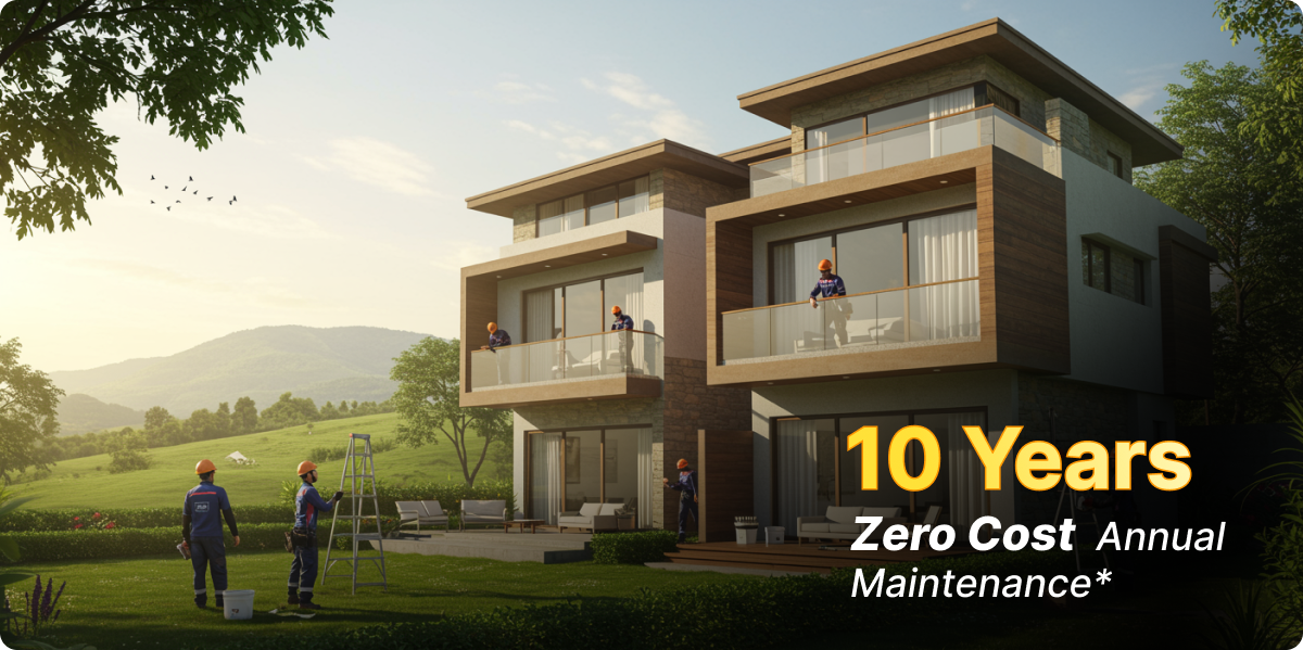 Services that goes beyond construction - 10 Years Zero Cost Annual Maintenance